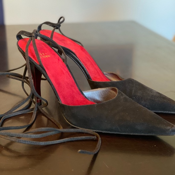Stuart Weitzman black & red heels - Picture 6 of 11